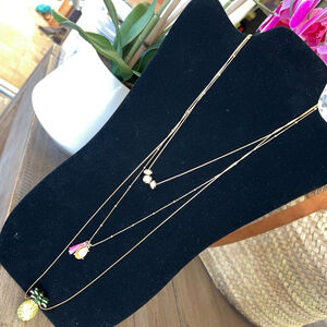 Gennaro Triple Strand Statement Necklace Gold